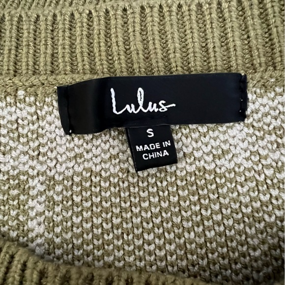 Lulu's crop pullover sweater - green plaid - Picture 8 of 9